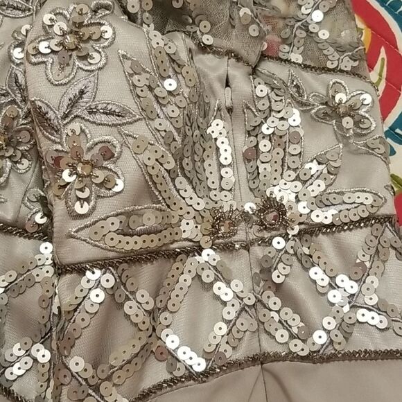 Sue Wong Platinum Silver Sequin Maxi Gown size 2 - Picture 11 of 11